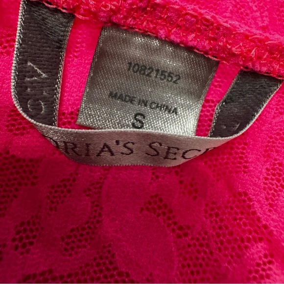 Victoria’s Secret Lace Slip Dress Hot Pink Lacie size Sheer Slip Dress size S - Picture 7 of 9